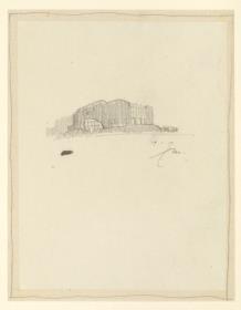 Imaginäre Skizze für eine Villa Erich Mendelsohns, enstanden an der russischen Front