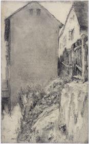 Brandmauer eines Hauses