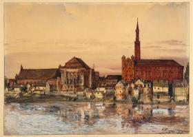 Die Marienburg am Ufer der Nogat