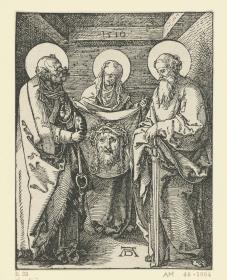Veronika zwischen den Heiligen Petrus und Paulus (Kleine Passion)