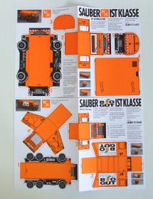 Sauber ist Klasse. a) Die Kehrmaschine. b) BIOGUT-Fahrzeug
