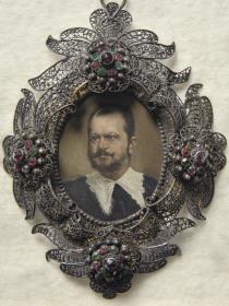 Porträt des Buchhändlers Ackermann in München. Miniatur aus der Sammlung Loewe