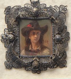 Italienischer Bauernknabe. Miniatur aus der Sammlung Loewe