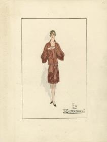 Kleid von Bernard et C.ie, Modell En Zigzaguant