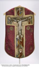 Rote Kasel mit den Wappen des Erzbischofs Albrecht von Brandenburg (1490-1545)
