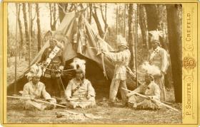 Chippewa-Indianer in Krefeld, 1881