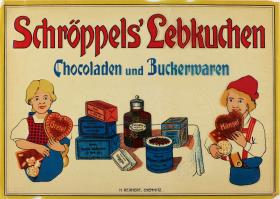 Schröppel's Lebkuchen. Chocoladen und Zuckerwaren