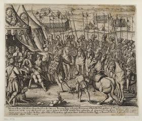 Heinrich von Waldstein mit 24 Söhnen vor Ottokar II. von Böhmen 1254