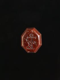 Gemme mit Anker und Monogramm