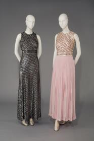 Rosa Abendkleid mit Paillettenstickerei