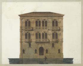 Skizzenbuch Italienreise, Venedig, Palazzo Corner Spinelli