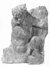 Geflügelter Genius/Atlant mit Bart (Fragment)