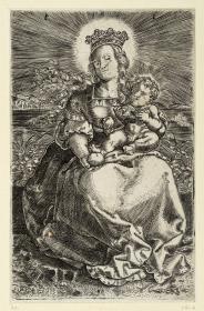 Maria mit Kind auf der Rasenbank