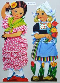 Nr. 1501 – Mädchen in Flamencokleid (a); Mädchen in Holländischer Tracht (b)