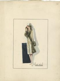 Abendmantel von Bernard et C.ie, Modell Le Nid