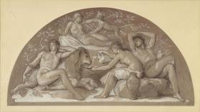 "Unerweckte Kinder der Welt". Lunettenentwurf für den ersten Corneliussaal der Nationalgalerie Berlin