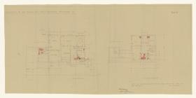 Landhaus Prof. Lewin, Berlin Schlachtensee, Erdgeschoss- und 1. Obergeschoss-Grundriss, Lichtpause
