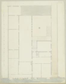 Skizzenbuch Italienreise, Venedig, Ca' d'Oro, Grundriss des ersten Piano Nobile