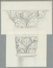 Skizzenbuch Italienreise, Venedig, unbezeichnetes Gebäude [vermutlich Ca' d'Oro], Kapitell