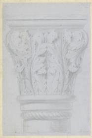 Skizzenbuch Italienreise, Venedig, Ca' d'Oro, Kapitell