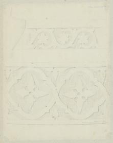 Skizzenbuch Italienreise, Venedig, San Marco, Ornamente am Taufbecken