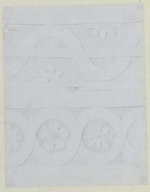 Skizzenbuch Italienreise, Venedig, San Marco, Ornamente an einer Treppe