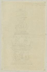 Skizzenbuch Italienreise, Venedig, Markusplatz, Fahnenmast