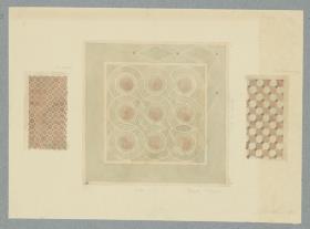 Skizzenbuch Italienreise, Venedig, Dogenpalast, San Marco und Palazzo Corner della Ca' Granda, Bodenornamente