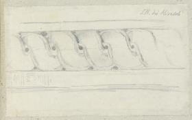 Skizzenbuch Italienreise, Venedig, Santa Maria dei Miracoli, Guilloche