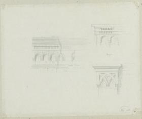 Skizzenbuch Italienreise, Verona, San Zeno sowie Monza, unbezeichnetes Gebäude