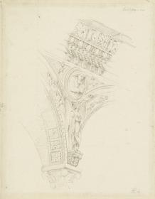 Skizzenbuch Italienreise, Pavia, Certosa, Architekturdetail