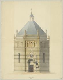 Skizzenbuch Italienreise, Pistoia, Baptisterium