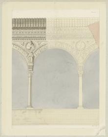 Skizzenbuch Italienreise, Pavia, Certosa, Kreuzgang, Detail