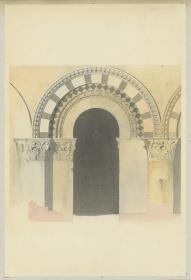 Skizzenbuch Italienreise, Pisa, Dom, Ansicht eines Fensters