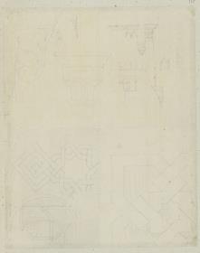 Skizzenbuch Italienreise, unbezeichneter Ort, unbezeichnete Gebäude, Architekturdetails