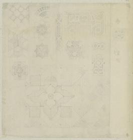 Skizzenbuch Italienreise, unbezeichneter Ort, unbezeichnete Gebäude, Architekturdetails