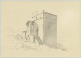 Skizzenbuch Italienreise, Orvieto, Haus auf dem Land