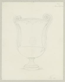 Skizzenbuch Italienreise, Rom, Musei Vaticani, Vase