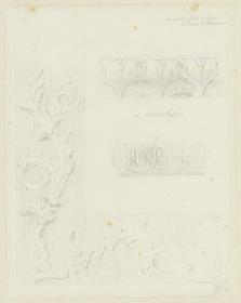Skizzenbuch Italienreise, Rom, San Giovanni in Laterano, Reliefstudien des Portals