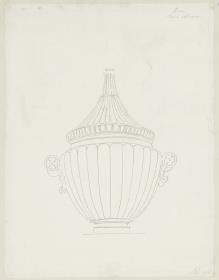 Skizzenbuch Italienreise, Rom, Musei Vaticani, Vase