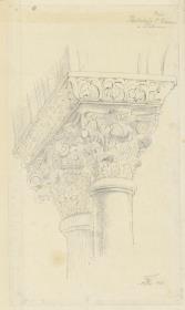 Skizzenbuch Italienreise, Rom, San Giovanni in Laterano, Kreuzgang, Kapitelle