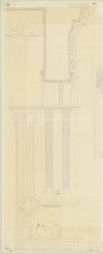 Skizzenbuch Italienreise, Rom, San Giovanni in Laterano, Kreuzgang, Schnitt