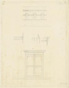 Skizzenbuch Italienreise, Rom, Palazzo Venezia, Fenster und andere architektonische Elemente