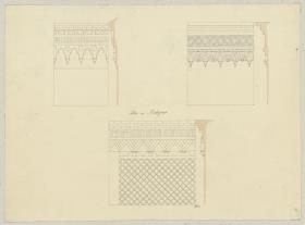 Skizzenbuch Italienreise, Bologna, unbezeichnetes Gebäude, Muster