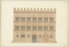 Skizzenbuch Italienreise, Siena, Palazzo Buonsignori