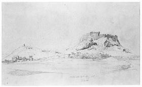 Die Akropolis in Athen von Osten