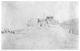 Die Akropolis in Athen von Westen