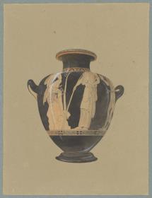 Skizzenbuch Italienreise, Neapel, griechische Vase