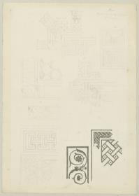 Skizzenbuch Italienreise, Pompeji, unbezeichnetes Gebäude [?], Mosaikböden
