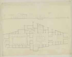 Skizzenbuch Italienreise, Pompeji, Casa di Ariadne, Grundriss